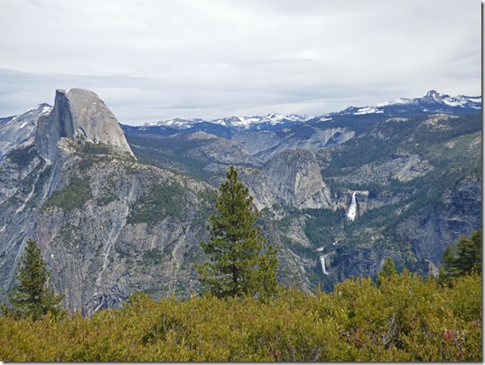 Half Dome, Vernall Fall, Nevada Fall, from Glacier Point, Yosemite