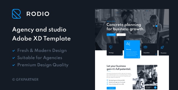 Best Agency & Studio Adobe XD Template