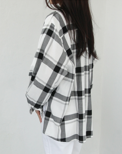 Bulky Sleeve Check Shirt