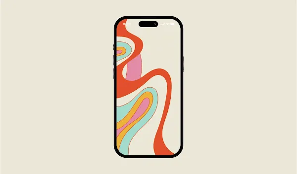 Simple Retro Design wallpaper for ios 17