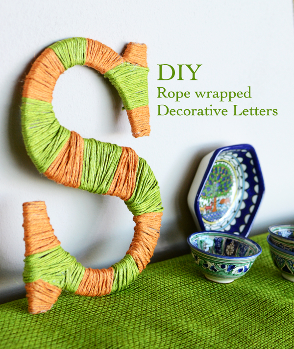 Party Ideas by Mardi Gras Outlet: Rope Wrapped Decorative Letter Tutorial