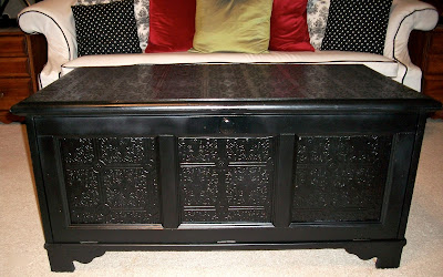 Trunk Coffee Table on Chrissie S Collections  Not So Basic Black  Trunk Makeover