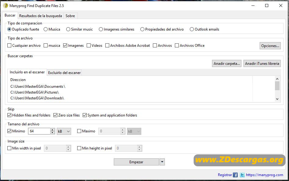 Manyprog programa para encontrar imagenes duplicadas