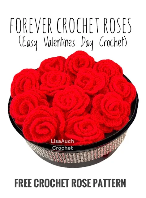 rose crochet pattern free EASY red rose crochet patter