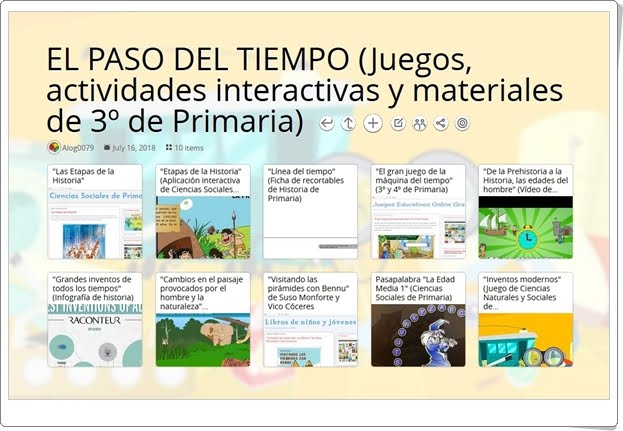 "10 Juegos, actividades interactivas y materiales para el estudio de EL PASO DEL TIEMPO en 3º de Primaria"