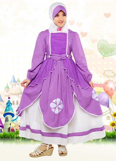 desain baju gamis anak frozen