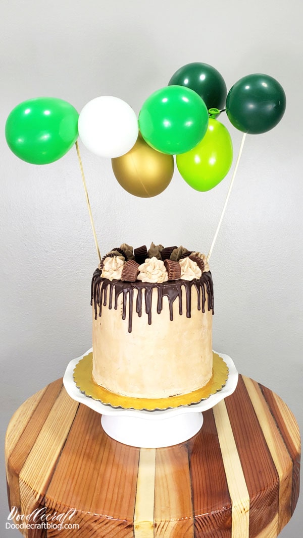 How Make a Balloon Garland Cake Topper!   Make a super cute and simple cake topper using balloons. This balloon cake topper is perfect for matching a party theme or adding a little extra to a celebration!    Cakes are the crowning piece of any party or celebration at my house! I just love how cute they are, easy to cut up and share...great to freeze for later...and easy to customize for any party theme.