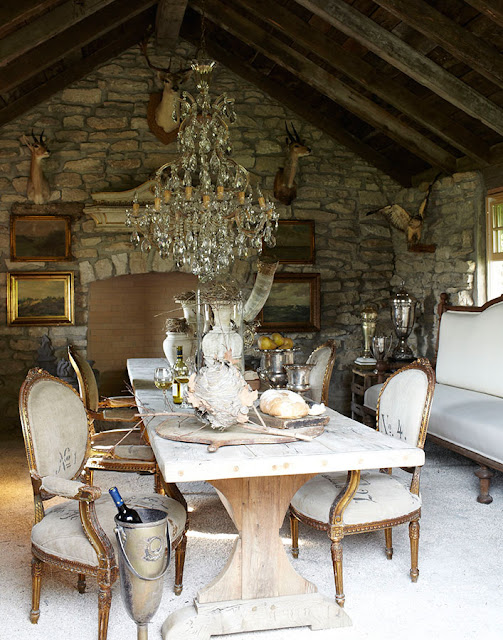 Romantic farmhouse style interior design by Annie Brahler Smith - found on Hello Lovely Studio