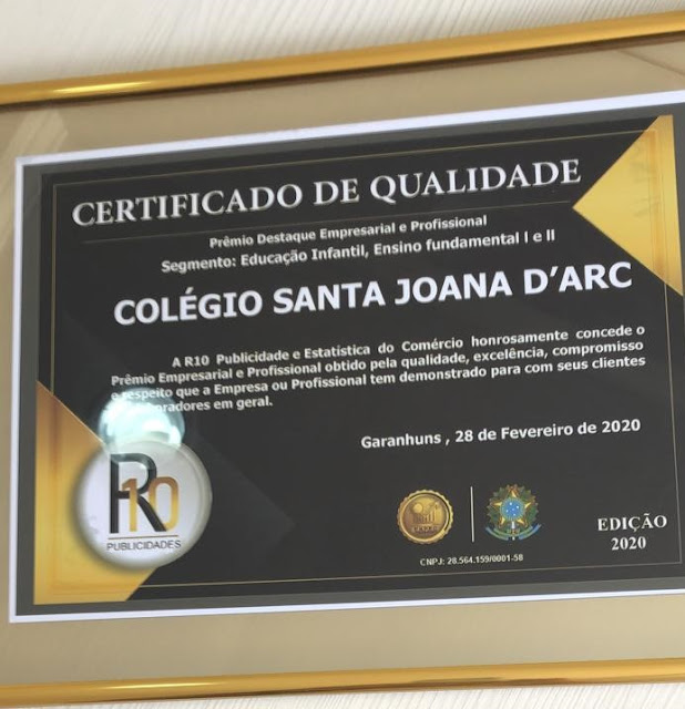 Colégio Santa Joana Darc, seriedade e comprometimento no que se refere à educação.