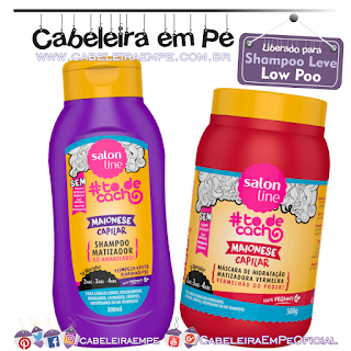 Shampoo Maionese Matizadora e Maionese Matizadora Vermelha Tô de Cacho - Salon Line (Low Poo)