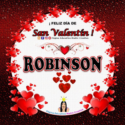 Feliz Día de San Valentín - Nombre Robinson