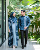 Koleksi Terbaru Couple Rosaline by Kazami | Baju Gamis Koko Couple Motif Elegant