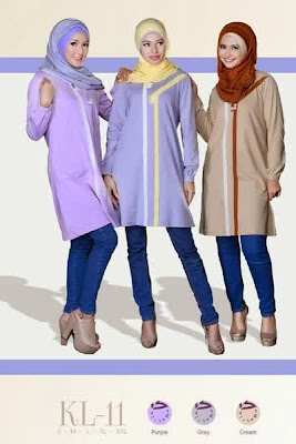 50 Model Baju Kaos Wanita Muslim Modern Terbaru 2019 