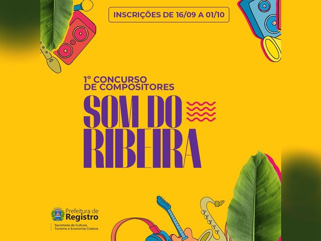 Inscrições abertas para o 1 Concurso de Compositores Som do Ribeira