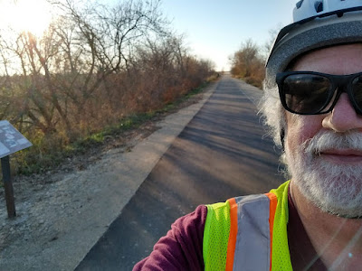 Biker on trail