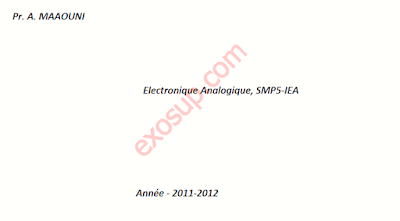 Cours Electronique Analogique SMP S5 PDF