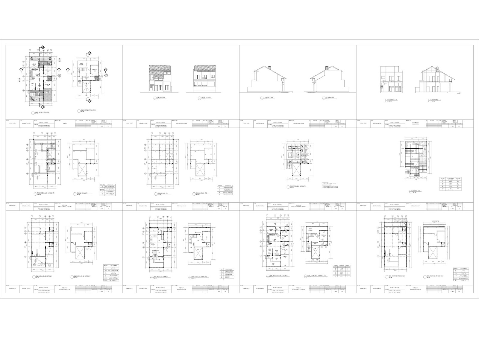 Contoh Gambar IMB Rumah Tinggal 2 Lantai ~ DAS Studio Arsitek