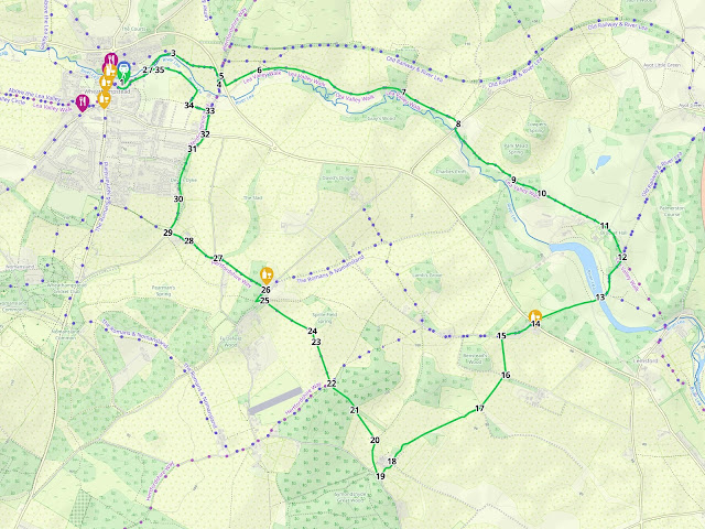 Map for Walk 258: Wheathampstead South-East Loop