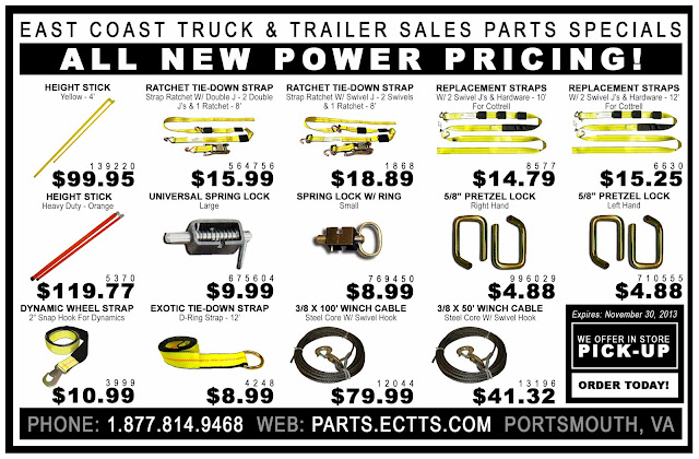  East Coast Truck and Trailer Power Sales Pricing