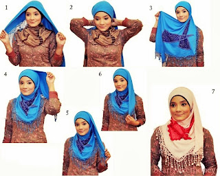 Langkah-langkah menggunakan jilbab masa kini