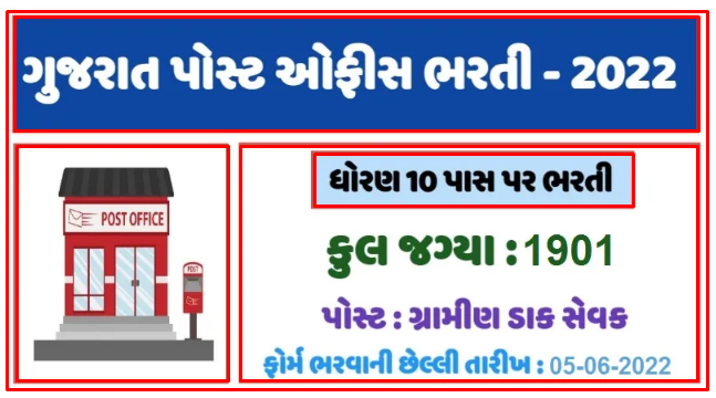 Gujarat Post Office GDS Recruitment 2022 - indiapostgdsonline.gov.in