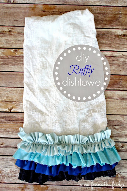 DIY Ruffle Dishtowel sewing 