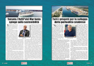 AGOSTO 2022 PAG. 34 - Taranto, l’AdSP del Mar Ionio spinge sulla sostenibilità