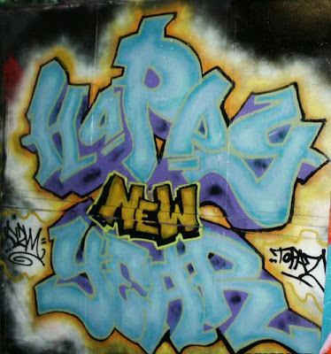 Graffiti Alphabet Happy New Year 2010 - Graffiti Fonts.