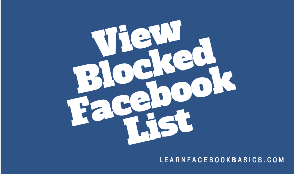 View Blocked Facebook List | Unblock Your Facebook Friends | How to See My Blocked List On FB