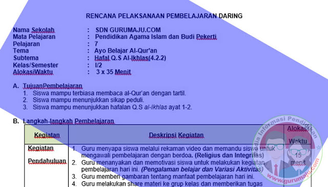 DOWNLOAD RPP PAI 1 LEMBAR KELAS 1 SEMESTER 2