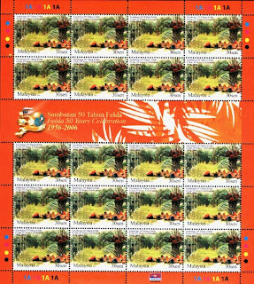 50 Years Felda 30c Stamps Sheet