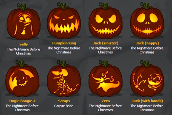 Images For > Nightmare Before Christmas Pumpkin Stencils Zero