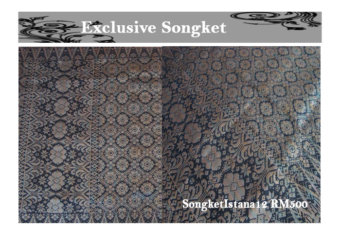 NEW! - RM500 (SongketIstana12) - cotton - 2.25m  BUKA UNTUK TEMPAHAN