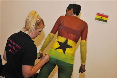 Celebrates 94 Days Until Kickoff - Soccer Body Painting1