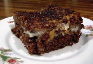 German Chocolate Upside Down Cake