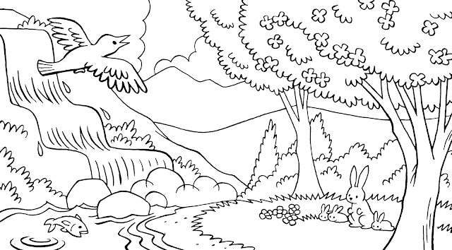 Desenhos de Natureza para colorir e imprimir