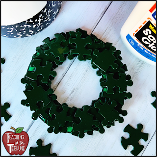 Puzzle Piece Wreath Ornament