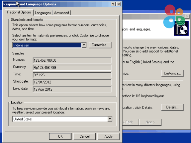 Regional and Language Options