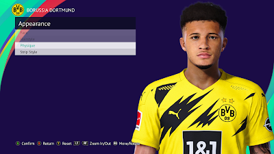 PES 2021 Faces Jadon Sancho