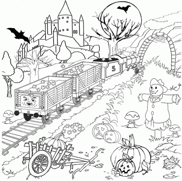 Get the haunted house halloween coloring pages