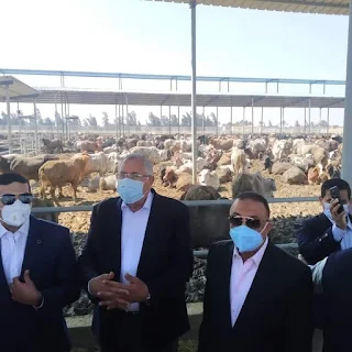 القصير ومحافظ الإسكندرية ورئيس هيئة الاستثمار يفتتحون مزرعة الإنتاج الحيواني بالنوبارية