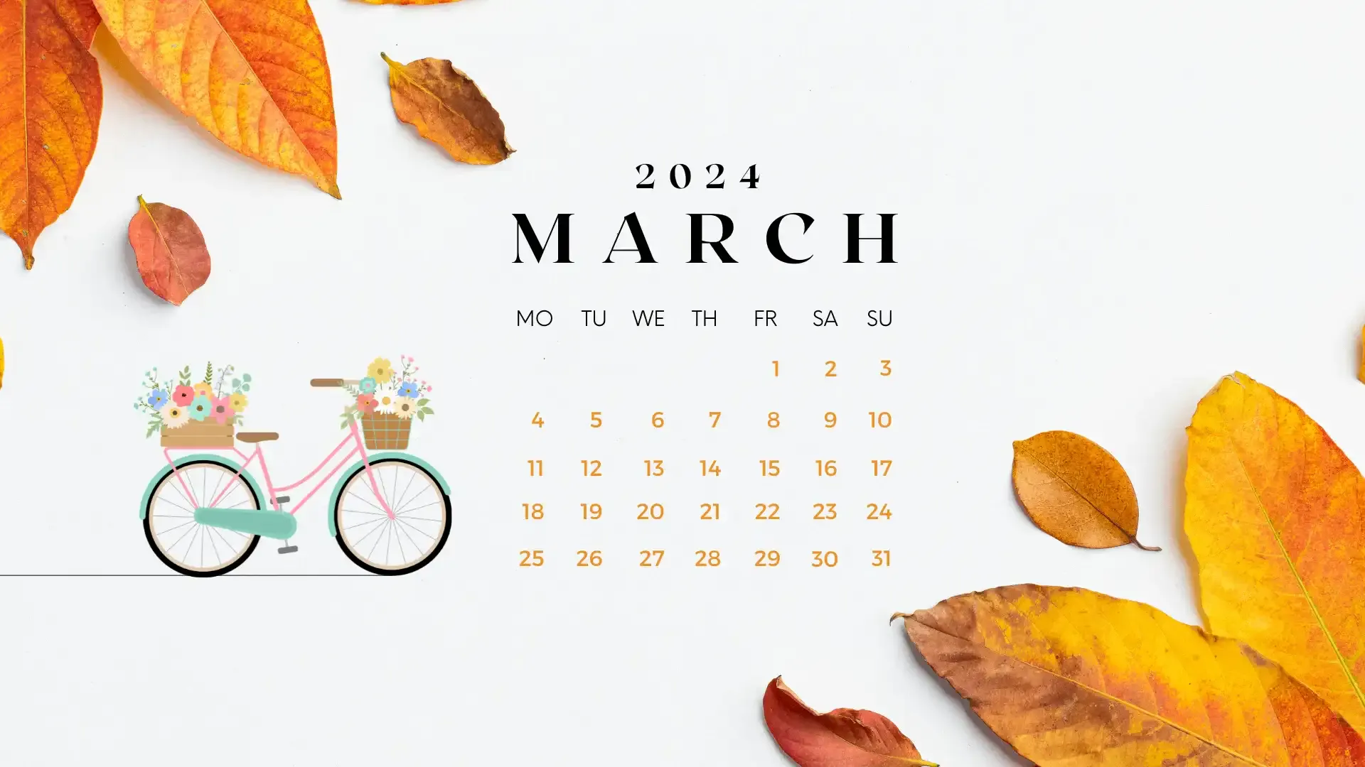 March 2024 Landscape Calendar Wallpaper