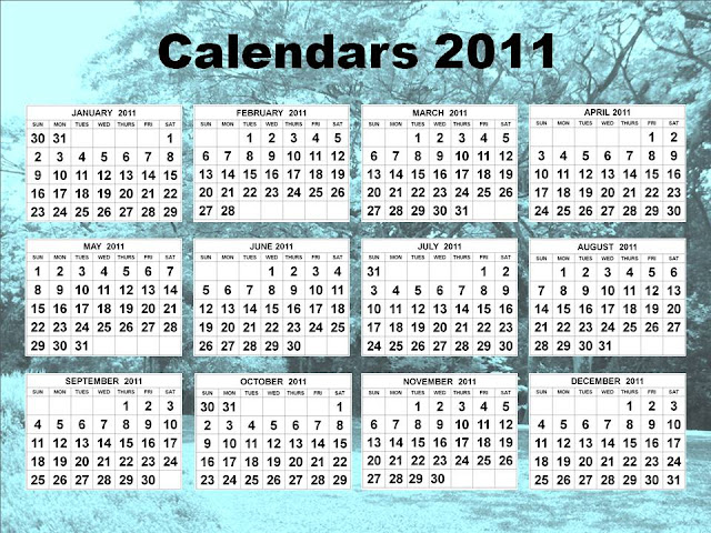 yearly calendar 2011. 1 page yearly calendar 2011.