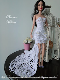 Vestido de Noiva de Crochê Para Barbie  Criado e Confeccionado por Pecunia M. MillioM