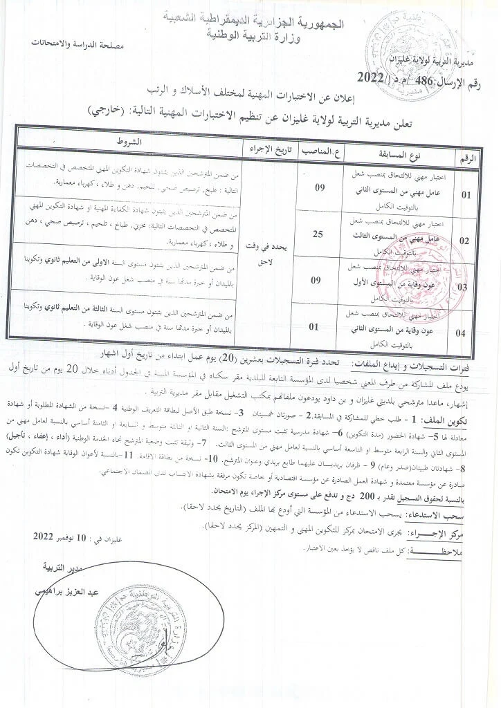 مديرية التربية لولاية غليزان