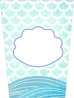 Mermaid: Free Printable Candy Bar Labels.