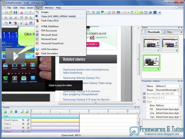 ActivePresenter Free : un nouveau logiciel gratuit de screencasting