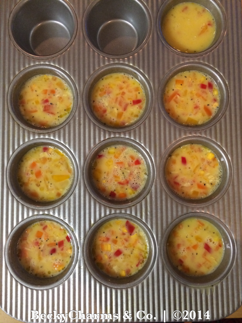 Egg and Rainbow Peppers Muffin Cupcakes by BeckyCharms