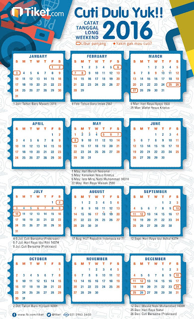 Kalender Hari Libur Cuti Bersama Idul Fitri 2016