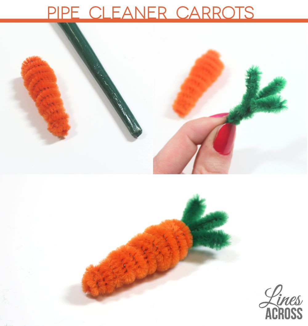 How To Make Pipe Cleaner Bunnies Lines Across